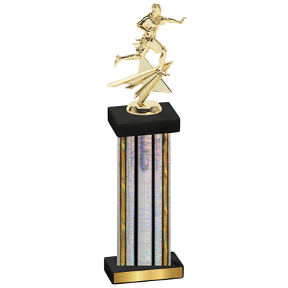 Single Silver Glacier Flag Football Trophy