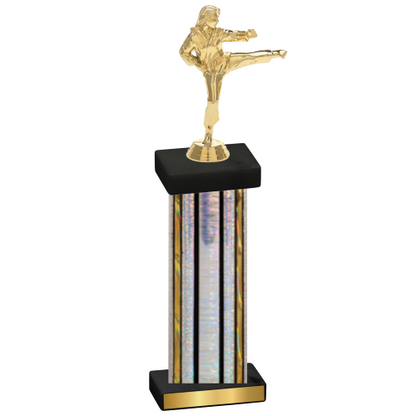 Single Silver Glacier Karate Trophy