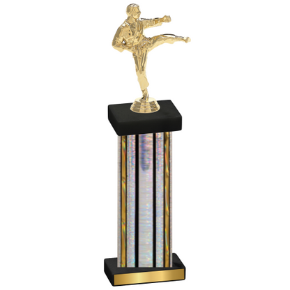 Single Silver Glacier Karate Trophy