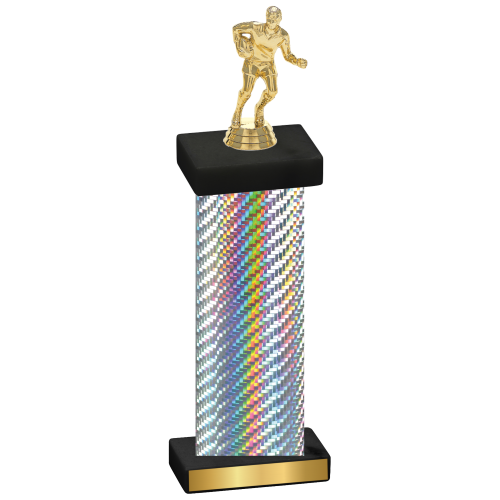 Single Silver Carbon Fiber Rugby Trophy