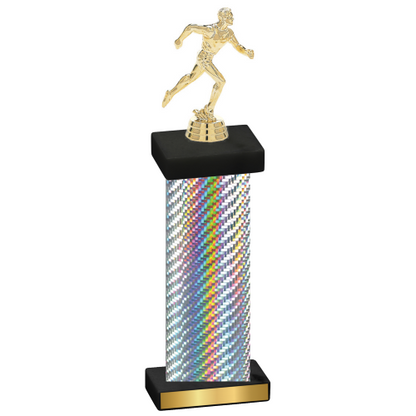 Single Silver Carbon Fiber Running Trophy