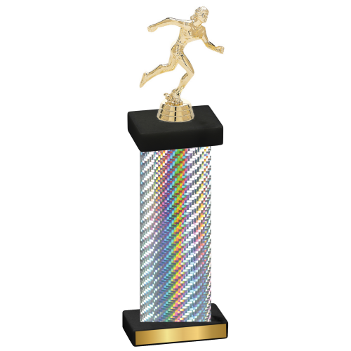 Single Silver Carbon Fiber Running Trophy