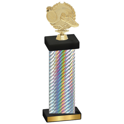 Single Silver Carbon Fiber Running Trophy