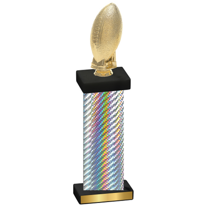 Single Silver Carbon Fiber Football Trophy