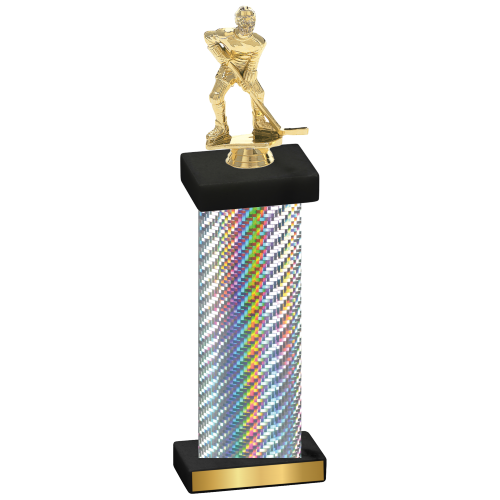 Single Silver Carbon Fiber Hockey Trophy