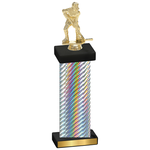 Single Silver Carbon Fiber Hockey Trophy