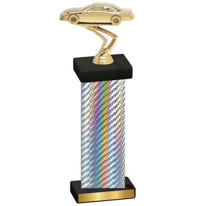 Single Silver Carbon Fiber Cars Trophy