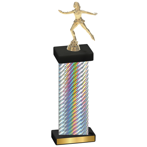 Single Silver Carbon Fiber Skater Trophy