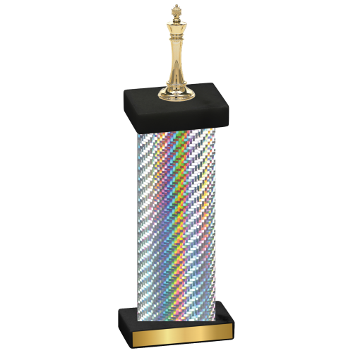 Single Silver Carbon Fiber Chess Trophy