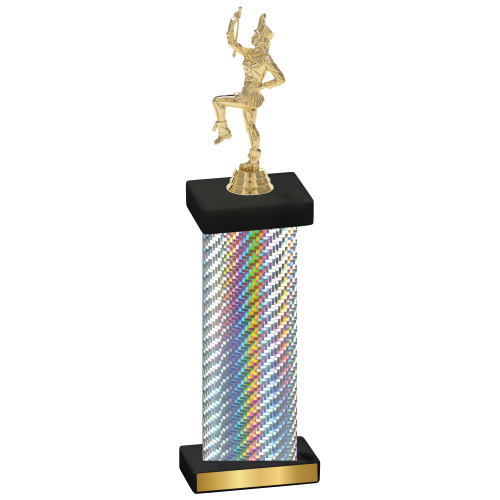 Single Silver Carbon Fiber Majorette Trophy