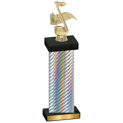 Single Silver Carbon Fiber Music Trophy