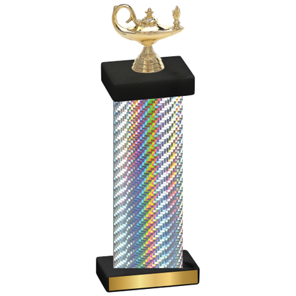 Single Silver Carbon Fiber Academics Trophy