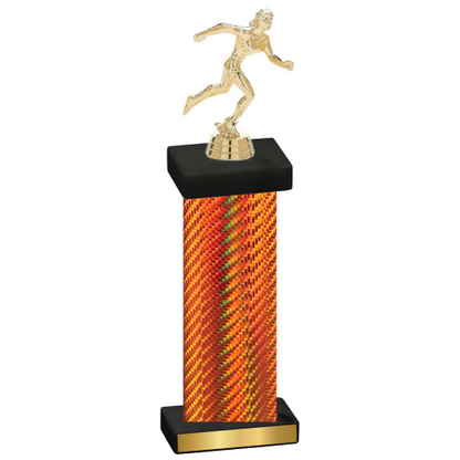 Single Orange Carbon Fiber Running Trophy