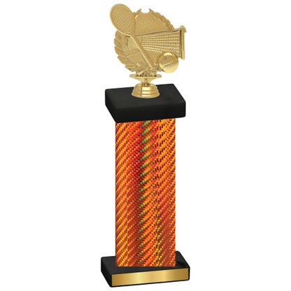 Single Orange Carbon Fiber Tennis Trophy