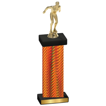 Single Orange Carbon Fiber Swimming Trophy