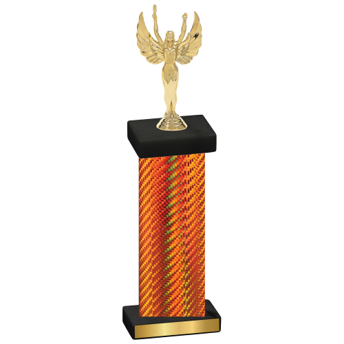 Single Orange Carbon Fiber Victory Trophy