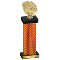 Single Orange Carbon Fiber Basketball Trophy