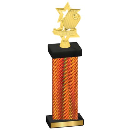 Single Orange Carbon Fiber Pickleball Trophy