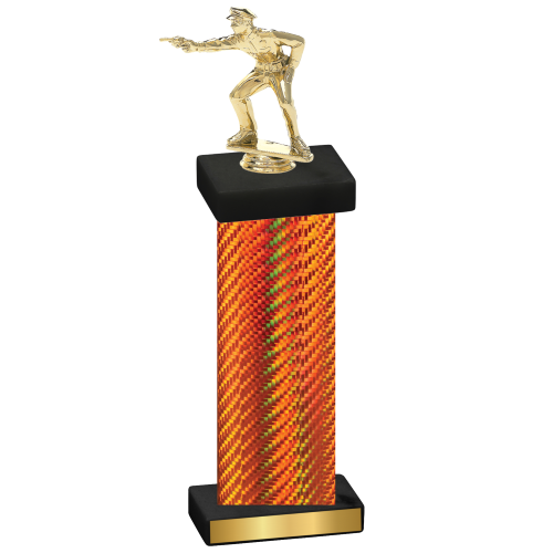 Single Orange Carbon Fiber Shooter Trophy