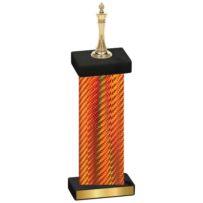 Single Orange Carbon Fiber Chess Trophy