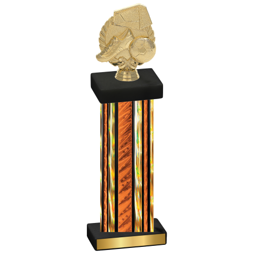 Single Orange Glacier Soccer Trophy