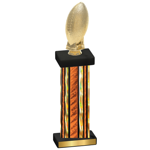 Single Orange Glacier Football Trophy