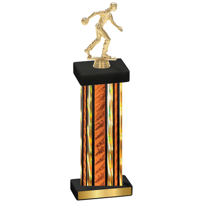 Single Orange Glacier Bowling Trophy