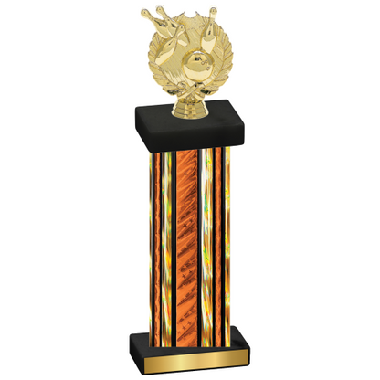 Single Orange Glacier Bowling Trophy