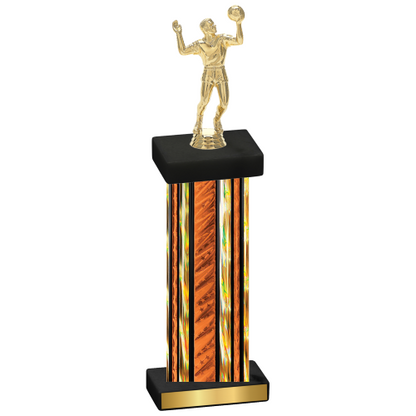 Single Orange Glacier Volleyball Trophy