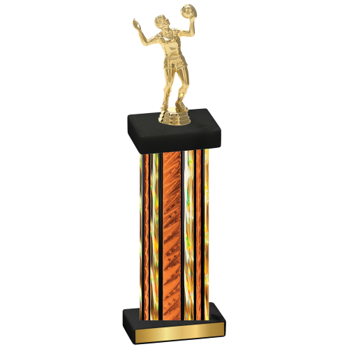 Single Orange Glacier Volleyball Trophy