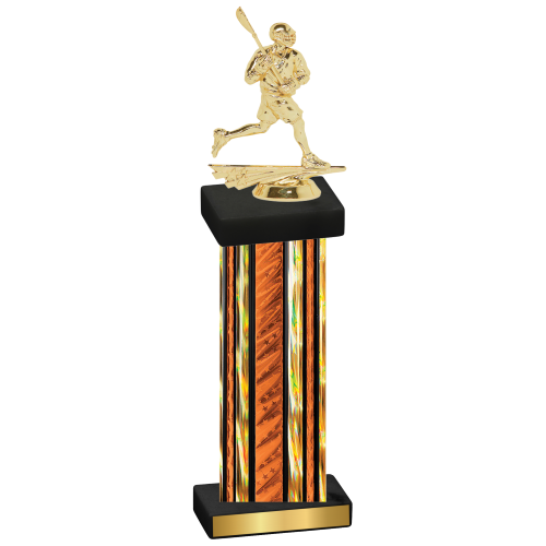 Single Orange Glacier Lacrosse Trophy