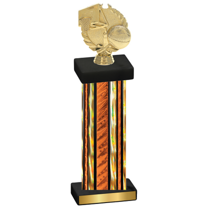 Single Orange Glacier Basketball Trophy