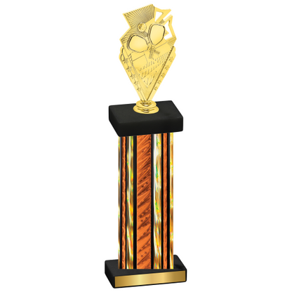 Single Orange Glacier Pickleball Trophy