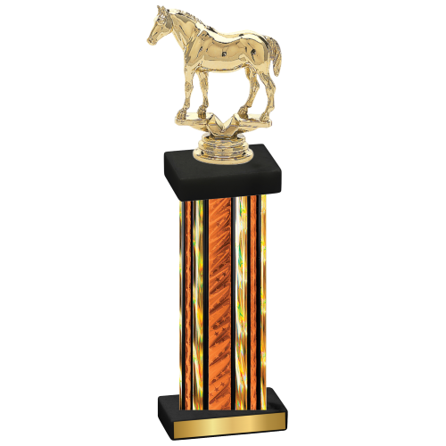 Single Orange Glacier Horses Trophy