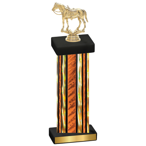 Single Orange Glacier Horses Trophy