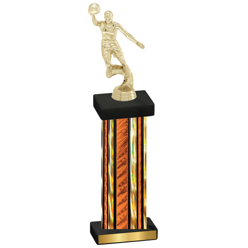 Single Orange Glacier Basketball Trophy