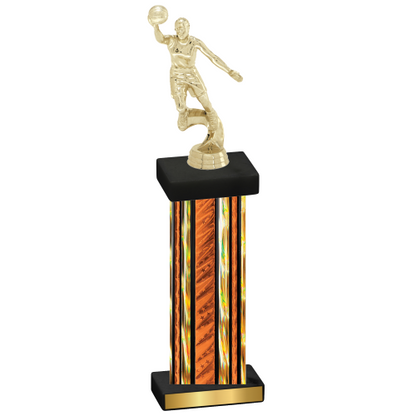 Single Orange Glacier Basketball Trophy