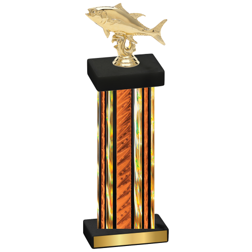 Single Orange Glacier Fishing Trophy