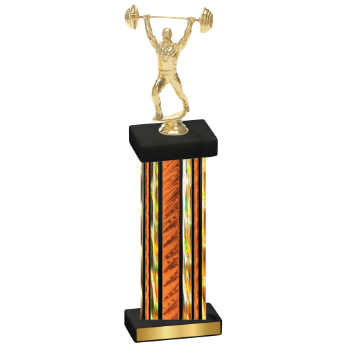 Single Orange Glacier Weights Trophy