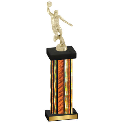 Single Orange Glacier Basketball Trophy