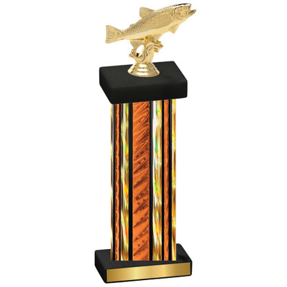 Single Orange Glacier Fishing Trophy