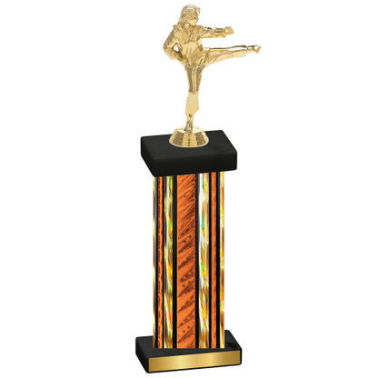 Single Orange Glacier Karate Trophy