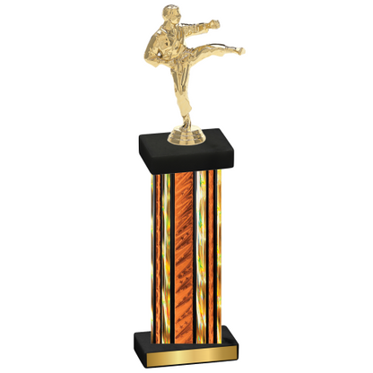 Single Orange Glacier Karate Trophy