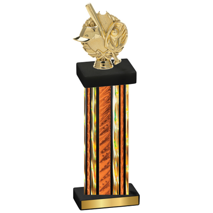 Single Orange Glacier Baseball Trophy