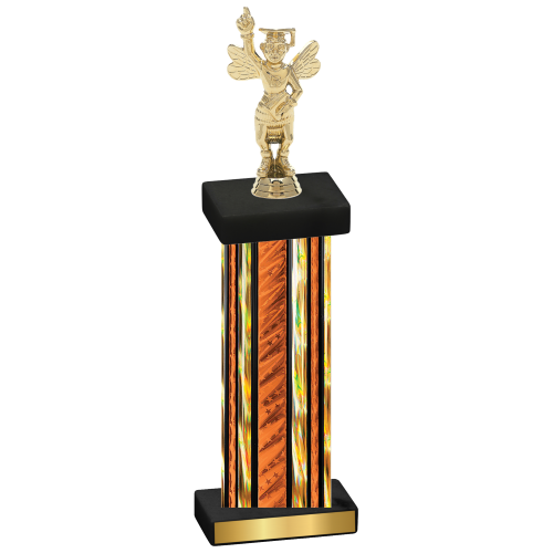 Single Orange Glacier Academics Trophy