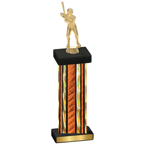 Single Orange Glacier Baseball Trophy