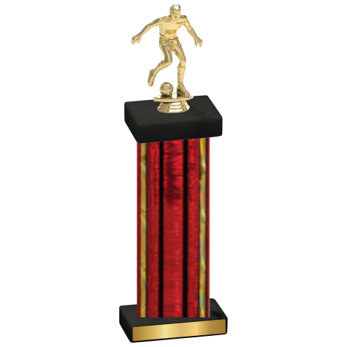 Single Red Glacier Soccer Trophy