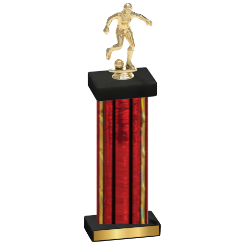 Single Red Glacier Soccer Trophy