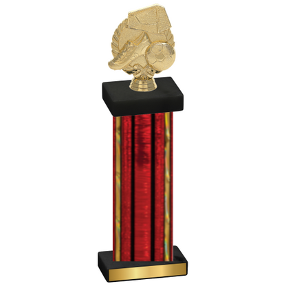 Single Red Glacier Soccer Trophy