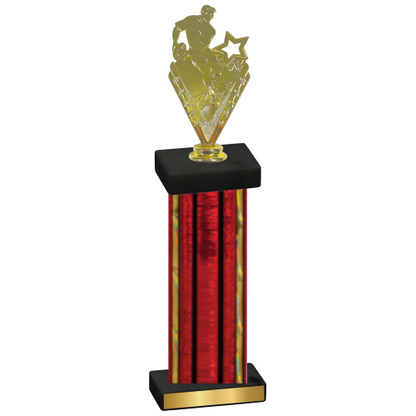 Single Red Glacier Rugby Trophy